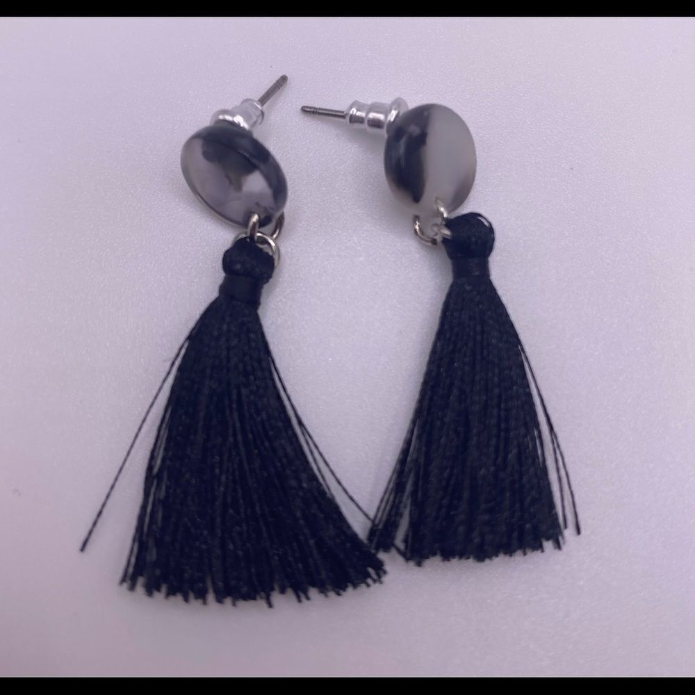 4/$20 Black Tassel Earrings